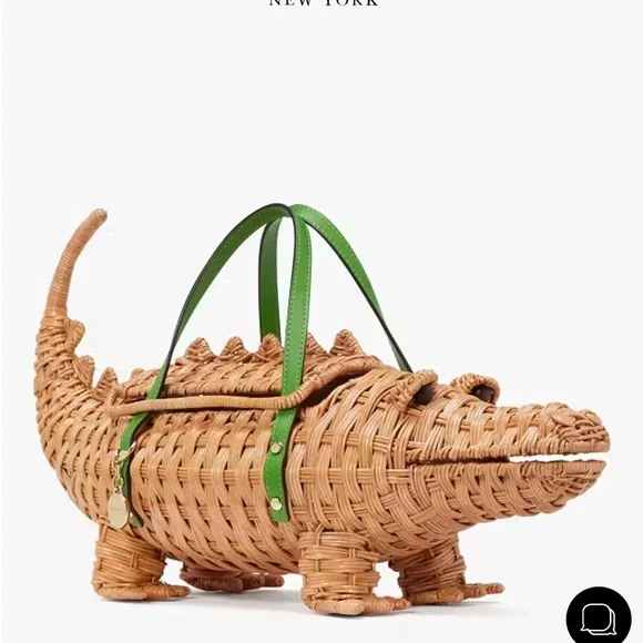 NWT - Kate spade 3D alligator wicker bag - Picture 7 of 10